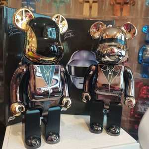 Vente chaude Placage Punk Brothers Punk Violence Ours kwas BEARBRICK400 % Marée Pour Jouer Ornements Cadeau Résine Artisanat - Product Image 1