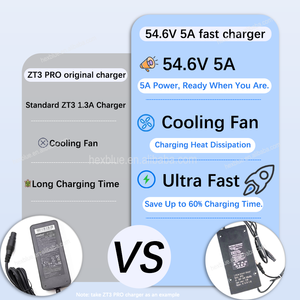 Chargeur ultra-rapide MODTEK 54,6 V 5 A avec ventilateur de refroidissement pour ZT3 PRO/F3/F3 PRO/MAX G3/GT3/GT3 PRO MODTEK - Product Image 4