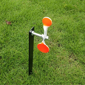 Bersaglio da tiro in acciaio reattivo per spinning, con reset automatico, per allenamento all'aperto, accessori da caccia, con supporto da terra - Product Image 5