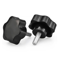 Tête en plastique filetage tête torx étoile forme moletée pouce serrer vis à main serrage poignée bouton vis bois prune boulon