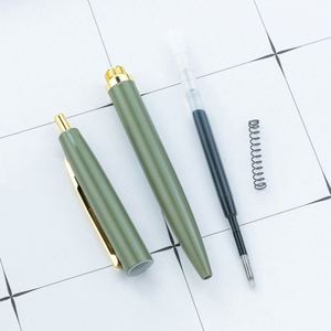 Wholesale Custom Logo 1.0Mm Metal Retractable Color With Gold Clip Press-Action Ballpoint Gift <b>Pen</b> - Product Image 4