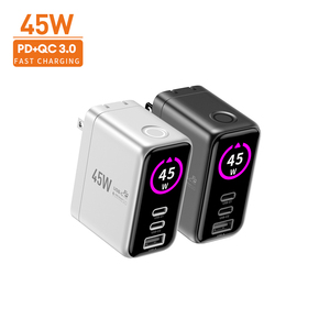 Xu Hướng Mới 45W Gan Loại C Sạc Ai Điều Khiển 3-Cổng Sạc Nhanh Cho Điện Thoại Di Động Máy Tính Xách Tay Bộ Sạc Adapter CE Rohs - Product Image 5