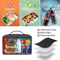 Sac à dos pour ordinateur portable Spoir Denim 15,6 pouces avec fermeture éclair, boîte à lunch isotherme, unisexe, tactique, décontracté, pour les trajets quotidiens, pique-nique, collège - Noir