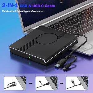 Lecteur de CD/<span class=keywords><strong>DVD</strong></span> externe RGB avec USB 3.0 Type-C, <span class=keywords><strong>graveur</strong></span> portable ultra-fin CD/<span class=keywords><strong>DVD</strong></span> +/-RW <span class=keywords><strong>pour</strong></span> ordinateur portable, ordinateur de bureau, <span class=keywords><strong>Mac</strong></span>, Windows - Product Image 5