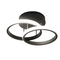 Luminaire Plafonnier Moderne LED Cercles Encastré pour Chambre, Couloir, Hall d'Entrée, Plafonnier Lustre 2 Anneaux 18W