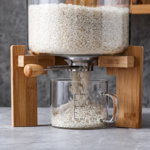 Actory-dispensador de arroz de vidrio de borosilicato, utensilios de cocina, dispensador de <span class=keywords><strong>cereales</strong></span> - Product Image 4