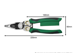 Alicates de electricista industriales 8 en 1 de 9 pulgadas con punta larga TPR, función de pelado, mordaza de acero serrada, OEM para cables - Product Image 3