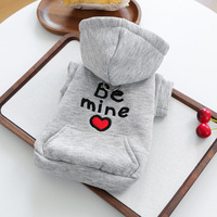 PETCIRCLE Polyester huisdierkleding voor kleine honden, puppy's, schattige herfstoutfit voor koud weer, mijn Valentijnsdag-sweatshirt met letter