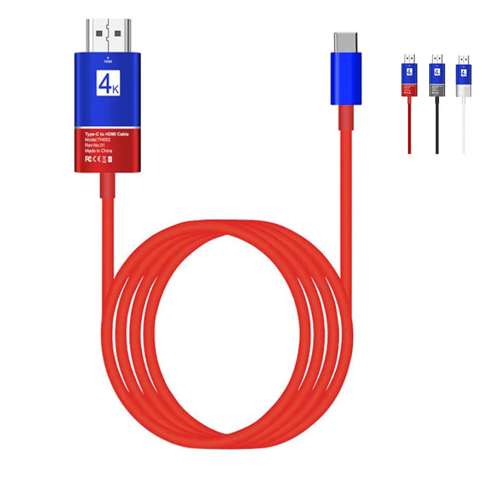 Adaptador tipo-c para hdmi, venda quente, cabo usb 3.1 para hdmi 6ft 4k 30hz 60hz, macho para macho c