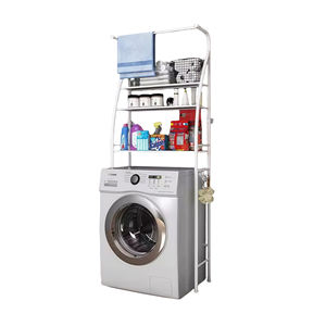 Support de machine à laver en métal direct d'usine support de stockage de salle de bain vertical sans support de stockage d'installation de poinçon facile à installer - Product Image 6