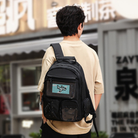Sac à dos blanc grande capacité 36-56L avec fenêtre transparente, fermeture éclair étanche, sac à bandoulière pour l'école et les voyages, décontracté, unisexe, usage quotidien