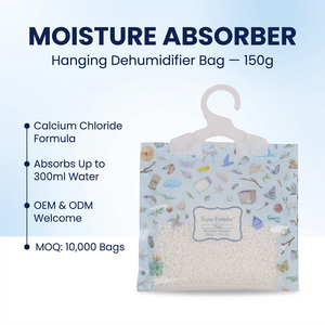 Sac absorbant l'<span class=keywords><strong>humidité</strong></span> parfumé de 150 g, <span class=keywords><strong>d</strong></span>éshumidificateur au chlorure de calcium pour armoire, placard, chambre à coucher, éliminateur <span class=keywords><strong>d</strong></span>'odeurs - Product Image 2