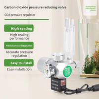 Régulateur de pression de CO2 12V DC pour aquarium, avec électrovanne, compteur de bulles et manomètre, pour aquarium planté