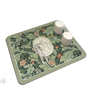 Tapete de Baño Rectangular de Tierra de Diatomeas con Diseño Floral Retro, Resistente a las Manchas, Fácil de Limpiar, para Uso en el Hogar, Tapete para la Entrada - Product Image 2