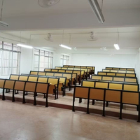 Combinaison table et chaise de classe scolaire rangée de bureaux et chaises de salle de classe multimédia universitaire chaises d'auditorium
