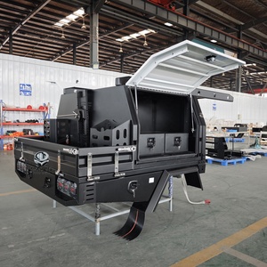 Superventas: Bandeja extraíble de aluminio duradero para cabina doble y toldo para camioneta, tamaño personalizado, logotipo, almacenamiento de herramientas con cocina - Product Image 1
