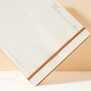 Carnet de notes A5 personnalisable en cuir PU avec logo, élastique sur mesure, couverture rigide, agenda promotionnel - Product Image 3