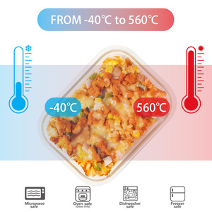Accessoires de cuisine très vendus, contenants de stockage alimentaire en verre rectangulaires, utilisables au <span class=keywords><strong>micro</strong></span>-<span class=keywords><strong>ondes</strong></span>, au four et au lave-vaisselle - Product Image 3