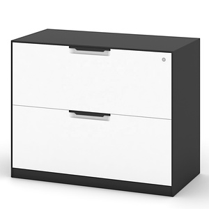 Hiện đại Key khóa 2-Tier 2-Drawer thép trắng bên tủ tập tin với độ ẩm-proof cho văn phòng nhà lưu trữ tủ - Product Image 1