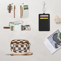 FSW665 Mini pochette porte-cartes porte-clés sacs à main pour printemps/été Offre Spéciale Style japonais galet cuir Business Credit ID