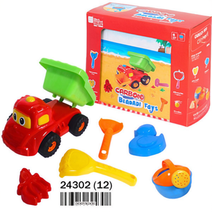 Set di 6 accessori per giocattoli da spiaggia Red Truck per il divertimento dei bambini all'aperto - Product Image 2