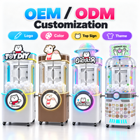Machine à rembourrer les poupées en peluche DIY avec lumière LED, cabinet transparent, équipement de fabrication de jouets interactifs personnalisé OEM ODM