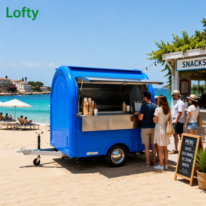 <span class=keywords><strong>Remorque</strong></span> de camion-restaurant en aluminium, cuisine mobile pour la restauration rapide, hot-dogs, glaces, hamburgers, bonbons, chips, équipement complet pour une utilisation en extérieur - Product Image 1