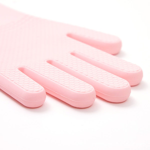 Silicone Dishwashing Gloves Thickening Non Slip Heat Resistant Kitchen Cleaning Household Use Waterproof Solid Color - Product Image 2