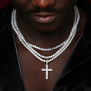 <span class=keywords><strong>Pendentif</strong></span> <span class=keywords><strong>Croix</strong></span> en Moissanite VVS RTS pour Collier, <span class=keywords><strong>Argent</strong></span> Sterling S925, Diamant Iced Out Hip Hop, Tailles 2mm 3mm 4mm 5mm - Product Image 6