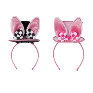 Cœur de couleur unie, grandes oreilles de lapin, cerceau de cheveux en tissu, art lumineux et frais, épingle à cheveux pour femmes - Product Image 6