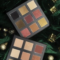 Palette de 9 fards à paupières personnalisée haute pigmentation pour la vie quotidienne, maquillage végétalien, waterproof, luxe, soyeux, en carton