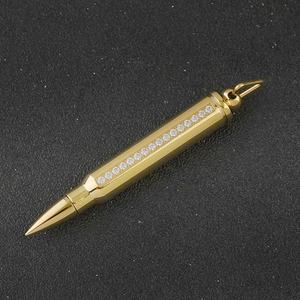 Collar con Colgante de Bala de Hip Hop Personalizado para Hombre, Colgantes de Cenizas con Diamantes CZ de Inspiración Cristiana, Regalo Personalizado para Parejas - Product Image 1