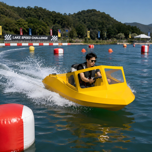 Bateau à réaction en aluminium, mini-bateau à moteur électrique, directement de l'usine, pour la location et les loisirs en parc aquatique - Product Image 2