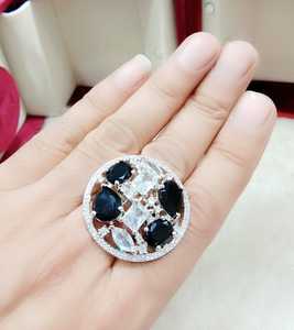 แหวนทองเหลืองสำหรับผู้หญิงและเด็กผู้หญิงเครื่องประดับเพชรเลียนแบบอเมริกันติดทนนานและดีไซน์ไม่ซ้ำใครสำหรับทุกโอกาส - Product Image 5