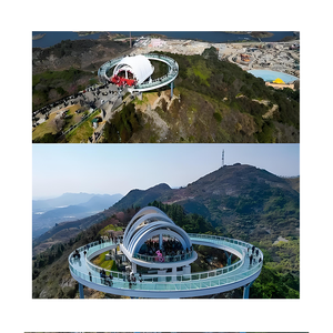 Pavillon en structure d'acier conçu pour les points <span class=keywords><strong>de</strong></span> vue panoramiques et les arrêts <span class=keywords><strong>de</strong></span> repos pour les visiteurs dans les parcs - Product Image 1