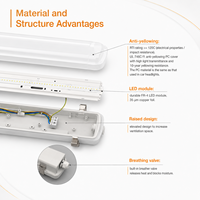 Module LED FR4 avec couvercle en PC, 6500K, garantie 7 ans, 100 000 heures, valve de respiration, 47W, IP65, IK08, éclairage LED Tri-Proof