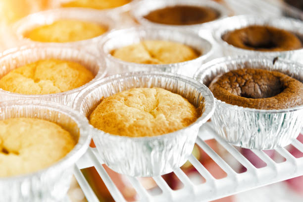 Six Muffin Baking Pan Chocolate Egg Tarts Aluminum Foil 6 Compartment