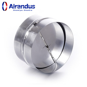 Alta Qualidade Galvanizado Aço Redondo PVA Back Draft Damper HVAC Ar Ventilação Volume Controle Flexível One Way Obturador para Duto - Product Image 4