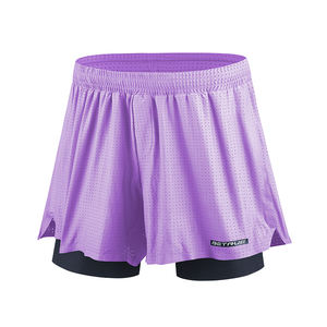 Pantalones Cortos Deportivos 2 en 1 para Hombre, de Secado Rápido, para Gimnasio, Entrenamiento, con Bolsillo Trasero con Cremallera, Logotipo de Marca Personalizado, para Maratón - Product Image 1