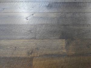 Parquet en bois d'ingénierie <span class=keywords><strong>Chêne</strong></span> européen <span class=keywords><strong>blanc</strong></span> Parquet droit rustique multicouche Marque sciée ronde Plancher en bois brossé - Product Image 5