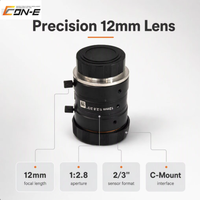 Objectif HIKROBOT série MF à focale fixe 12 mm, monture C, ouverture F2.8-F16, conception compacte pour applications industrielles de vision industrielle