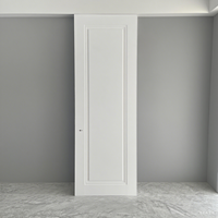 Nouvelle conception 2026 : Cadres de portes en MDF blanc, bois massif avec intérieur en verre moderne, petite taille pour maisons et usage domestique