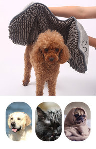 Super absorbant microfibre déshydratant confortable chat pour animaux de compagnie <span class=keywords><strong>serviette</strong></span> douce chien <span class=keywords><strong>serviette</strong></span> de bain - Product Image 4