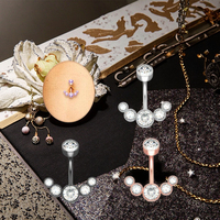Cluster nombril anneaux acier chirurgical ventre Piercing bijoux mode femmes nombril anneau sexe corps bijoux en gros