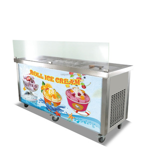 Đôi Pan <span class=keywords><strong>Ice</strong></span> Roll máy nhanh chóng đóng băng 2 chảo chiên <span class=keywords><strong>Ice</strong></span> <span class=keywords><strong>Cream</strong></span> Rolls Máy làm <span class=keywords><strong>Ice</strong></span> <span class=keywords><strong>Cream</strong></span> Roll - Product Image 2