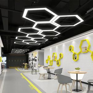 Interior suspender luz 20w 40w escritório linear iluminação embutida Dimmable levou pingente luminária - Product Image 2