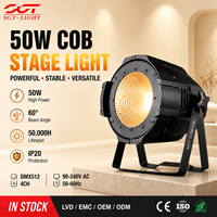Projecteur LED COB 50W Bi-couleur 2-en-1 4 canaux DMX512, lentille acrylique 60 degrés, sans scintillement, AC90-240V, IP20 pour scène