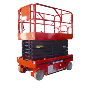 Élévateur à ciseaux électrique personnalisé de 12m Plate-forme de travail aérienne mobile alimentée en courant alternatif Fonction de levage hydraulique de grande hauteur pour ferme - Product Image 2