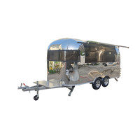 Remorque de bar à café mobile entièrement équipée, petit chariot à hot-dogs et à glaces, remorque de concession, camion de nourriture avec cuisine complète