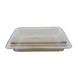 Boîte de conservation des fruits en plastique PET transparent de qualité alimentaire, écologique, jetable, avec logo personnalisé, boîte à gâteaux, vente en gros - Product Image 1